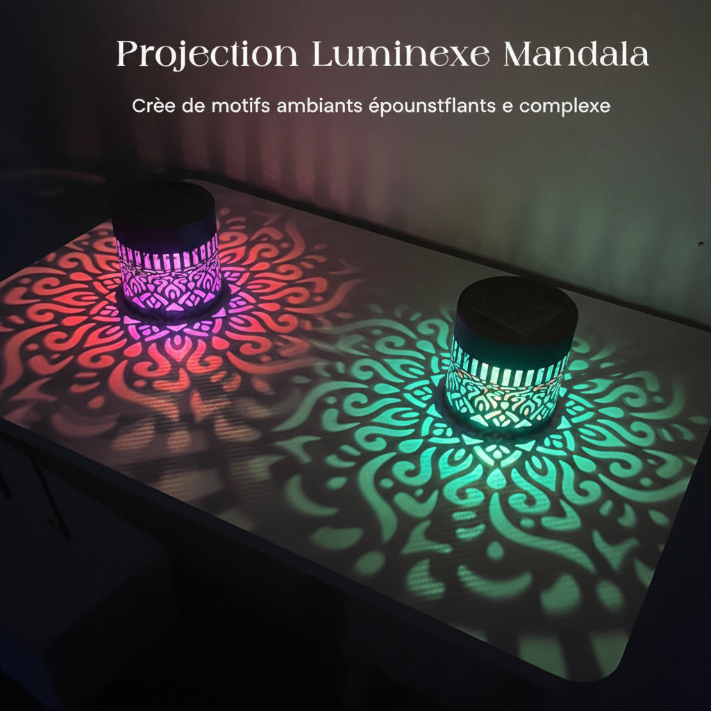Projection mandala multicolore
