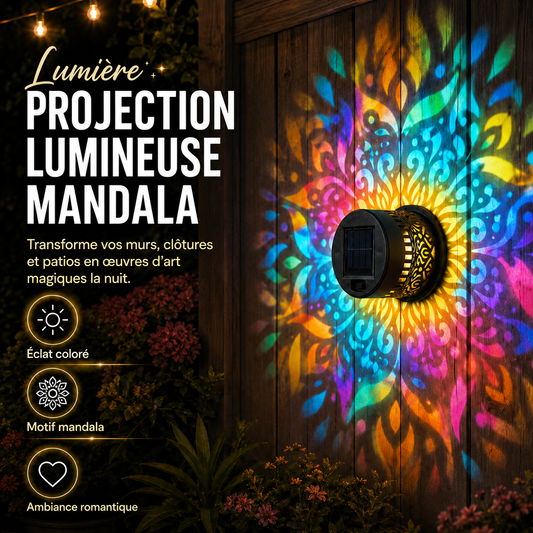 Projecteur Magique de mandalas à énergie solaire