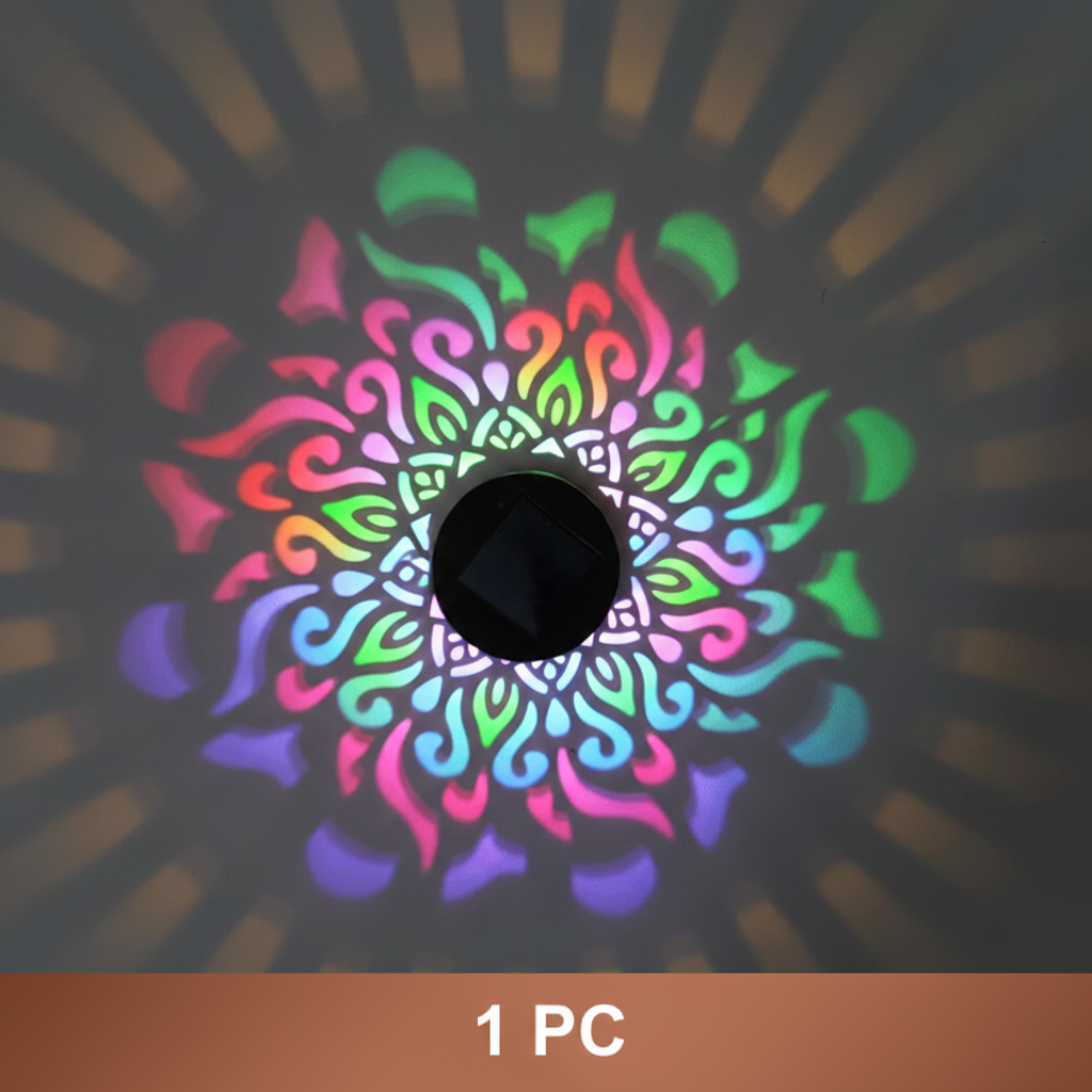 Vue dessus mandala multicolore